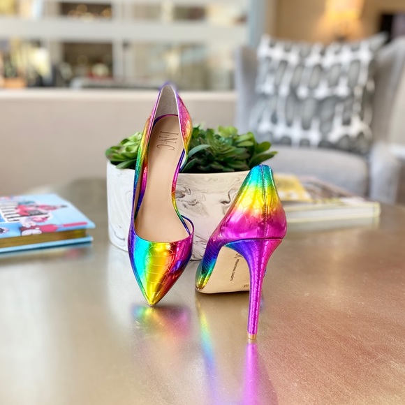 Women's Kenjay d'Orsay Rainbow Snake Pumps - Picture 2 of 3
